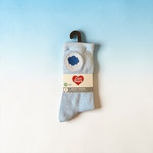 Care Bears Soft Crew Socks with Dark Blue Clouds /Pink/ White 3pk